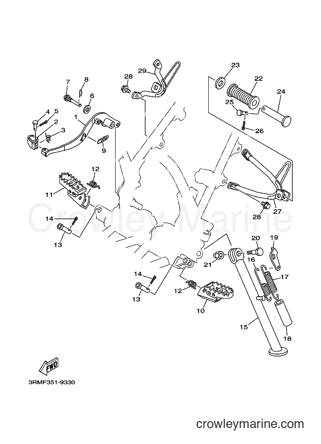 Yamaha Motors DT125R (3RMH) [010] - STAND & FOOTREST
