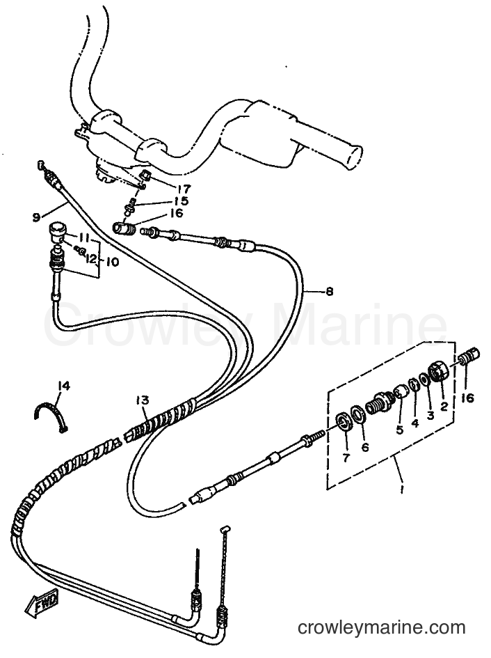 Yamaha Motors SJ650 (EW3) [999] - CONTROL CABLE