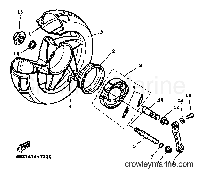 1999 Scooter YW100T - YW100T (5JY1) [010] - REAR WHEEL