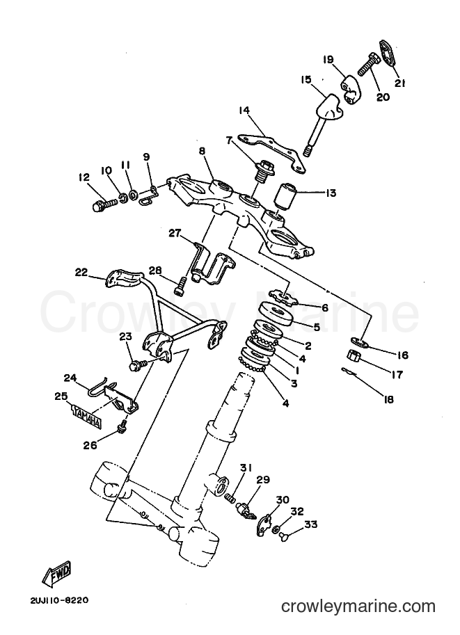 Yamaha Motors XV250 (3DN2) [010] - STEERING