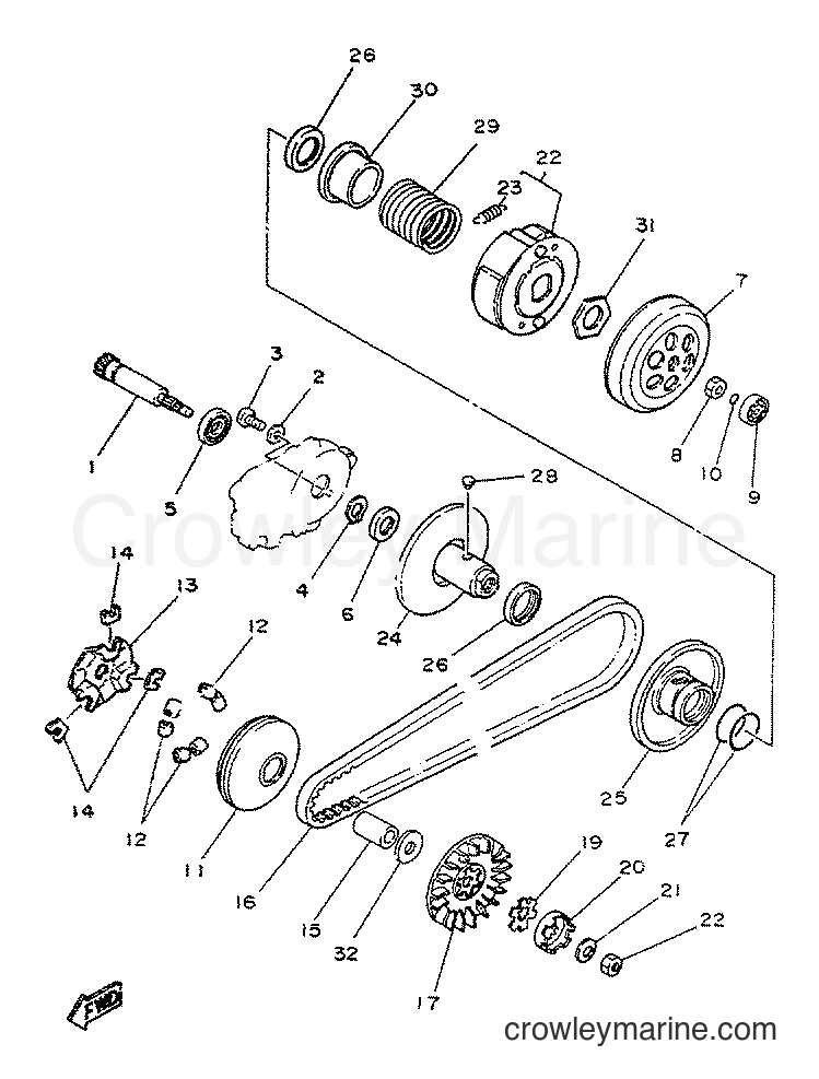 1996 Scooter YA50S - YA50S (4MJ7) [999] - CLUTCH