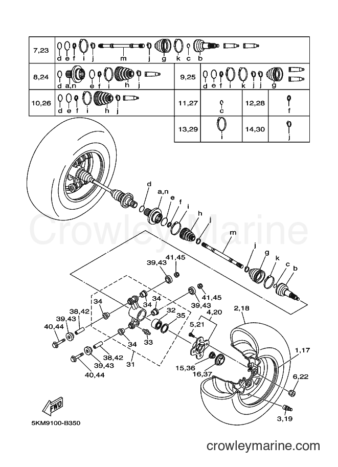 2003 ATV YFM660FWA - YFM660FWA (5KM9) [010] - REAR WHEEL