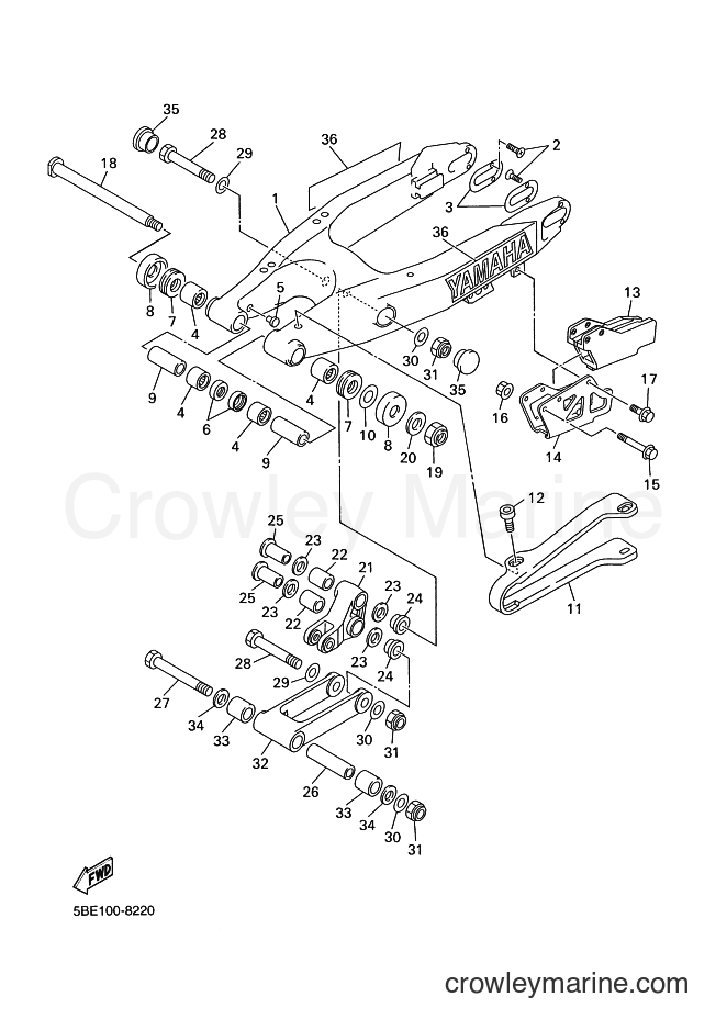 1998 Dirt Bike WR400F - WR400F (5BF2) [030] - REAR ARM