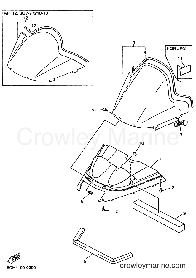 Yamaha Motors SX700R (8CH4) [030] - WINDSHIELD