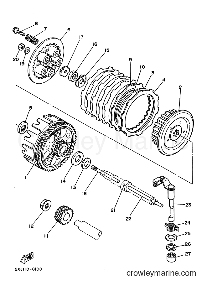 Yamaha Motors YFS200 (5VM2) [010] - CLUTCH