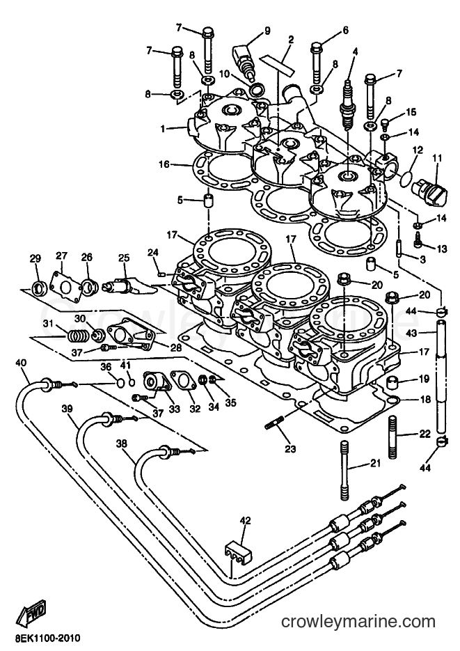 2003 Snowmobile SXV70ER - SXV70ER (8FB4) [010] - CYLINDER HEAD