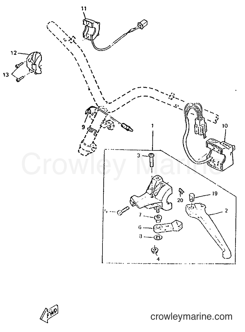 1996 Scooter CW50RSP - CW50RSP (4WK1) [999] - HANDLE SWITCH & LEVER