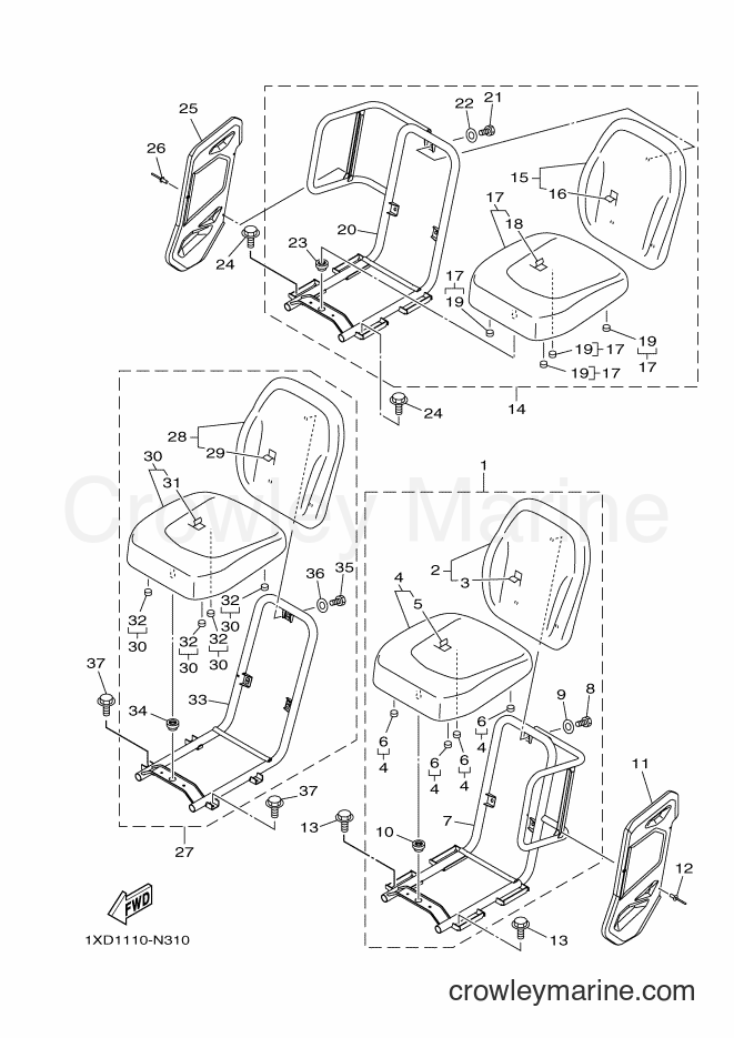 Yamaha Motors YXM700E (1XP2) [010] - SEAT