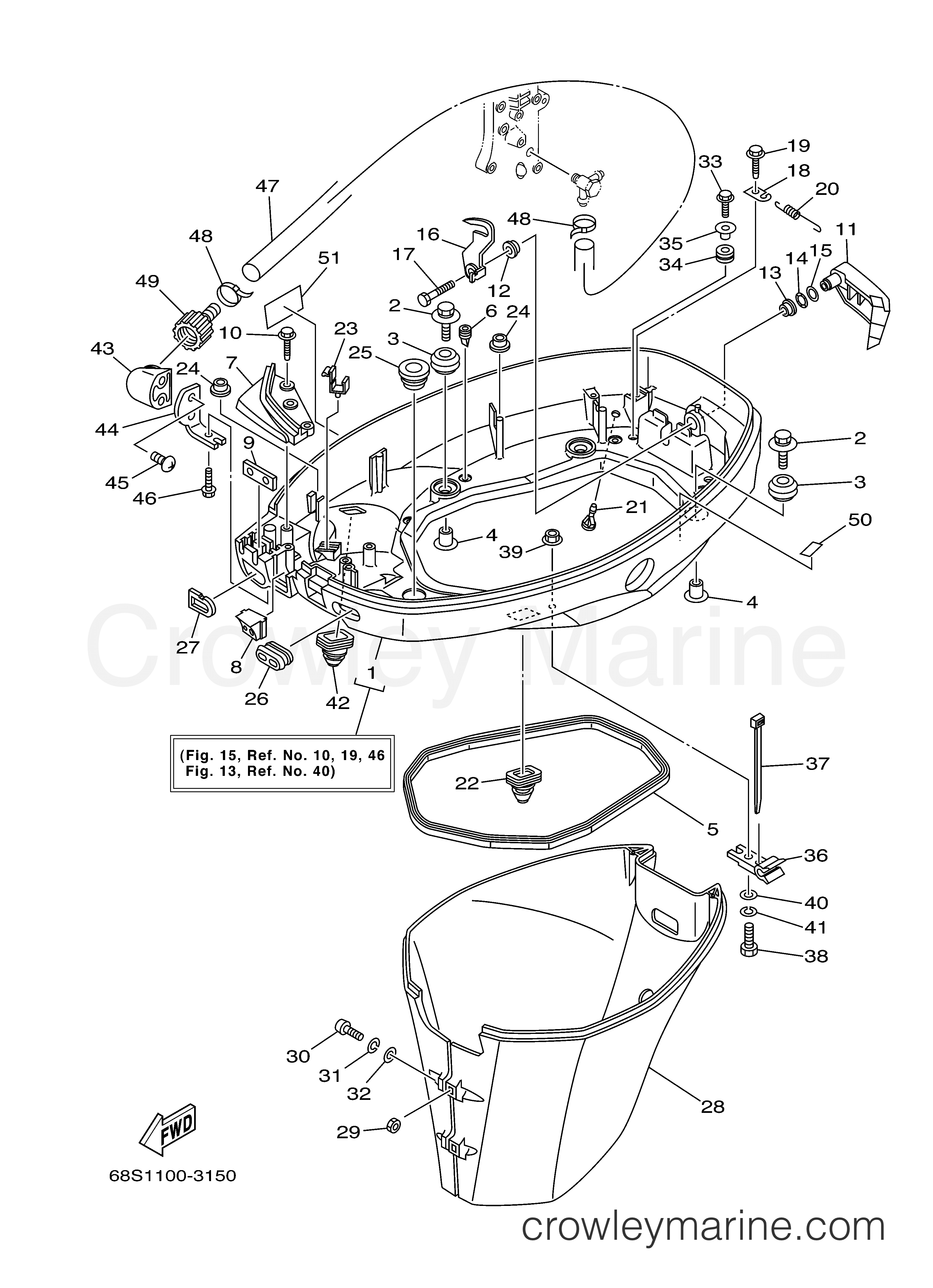 Yamaha Motors T60TLRB - BOTTOM COWLING