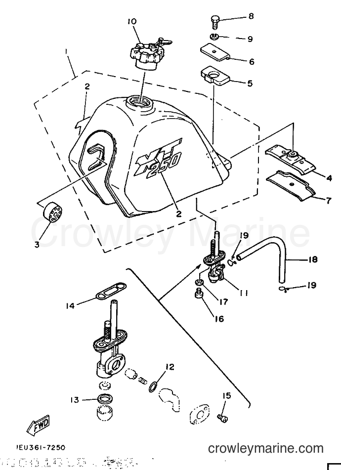 Yamaha Motors XT250T (1EU0) [010] - FUEL TANK
