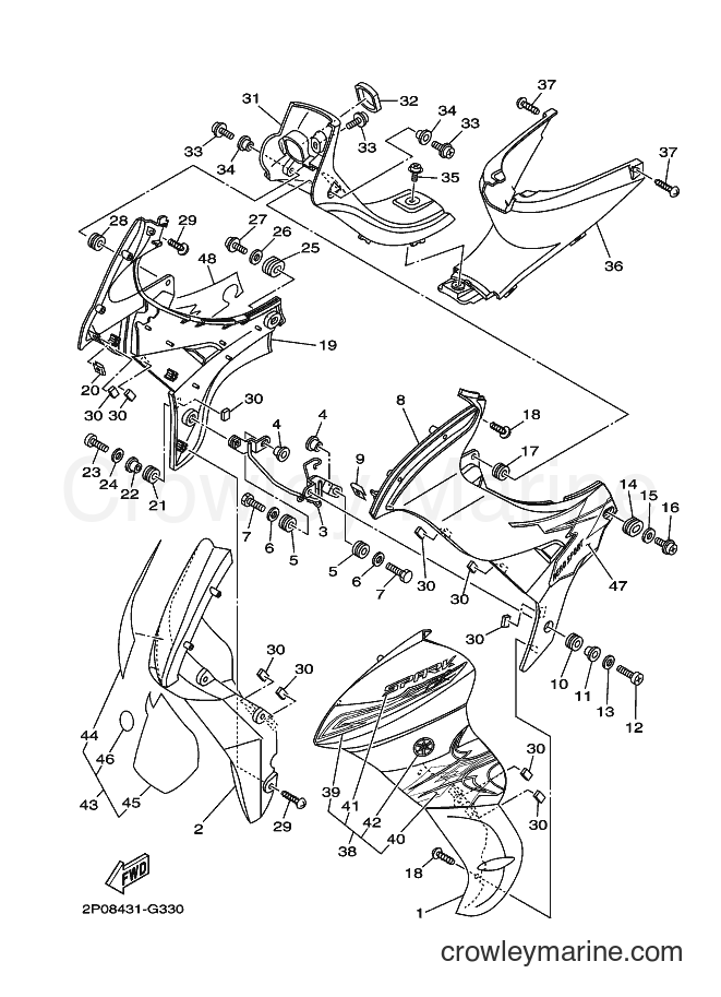 Yamaha Motors T110 (2P14) [010] - LEG SHIELD