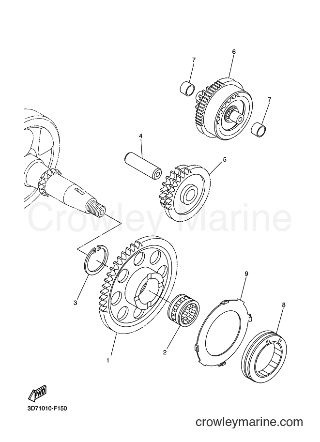 2012 Dirt Bike WR250R - WR250R (32DH) [010] - STARTER CLUTCH