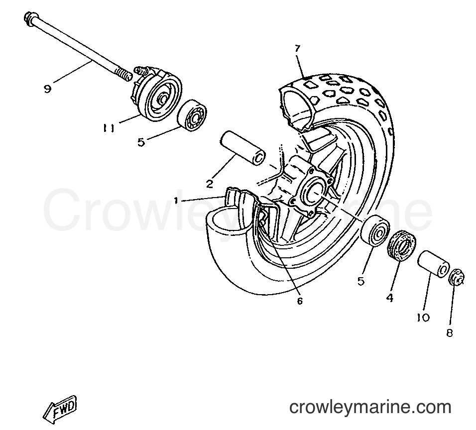 1996 Scooter CW50RSX - CW50RSX (4YC1) [999] - FRONT WHEEL