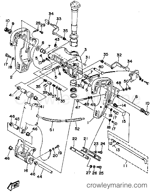 Yamaha Motors C40ELRR - BRACKET 1 (C40PR)