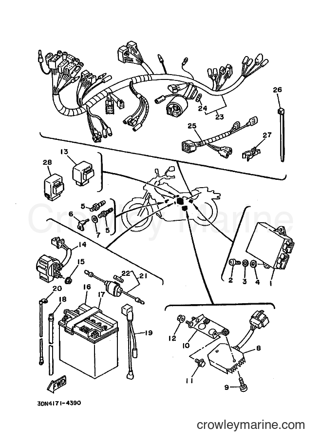 Yamaha Motors XV250 (3DN4) [010] - ELECTRICAL 1