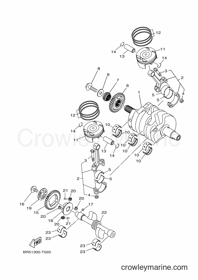 2018 Street Bike MTN320-A - MTN320-A (B9A1) [050] - CRANKSHAFT & PISTON