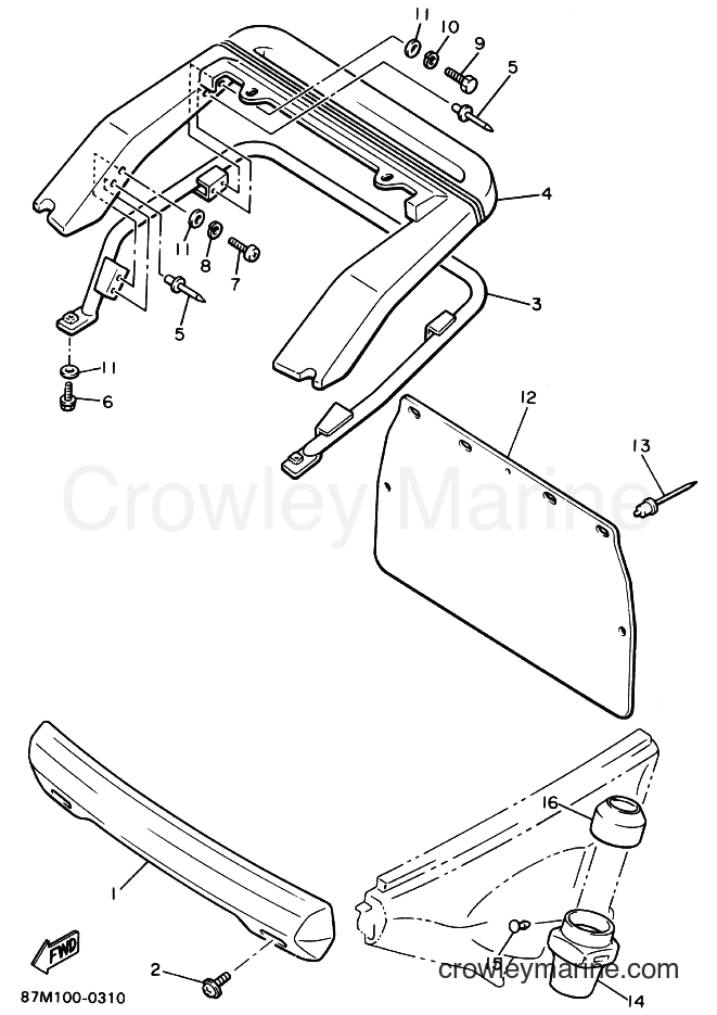 Yamaha Motors EX570 (89J1) [010] - BUMPER