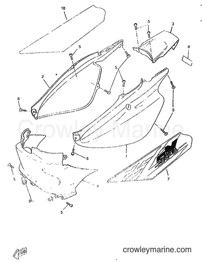 1996 Scooter CW50RSP - CW50RSP (4WS1) [999] - SIDE COVER