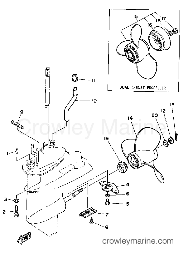 Yamaha Motors F9.9MLHP - LOWER DRIVE 2