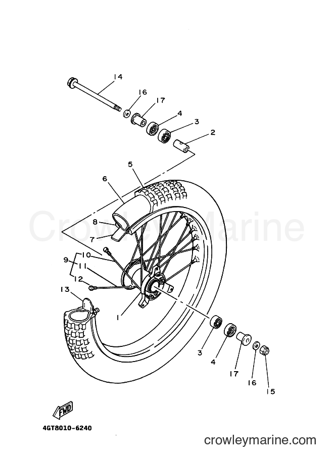 2004 Dirt Bike YZ85 - YZ85 (5PA9) [010] - FRONT WHEEL