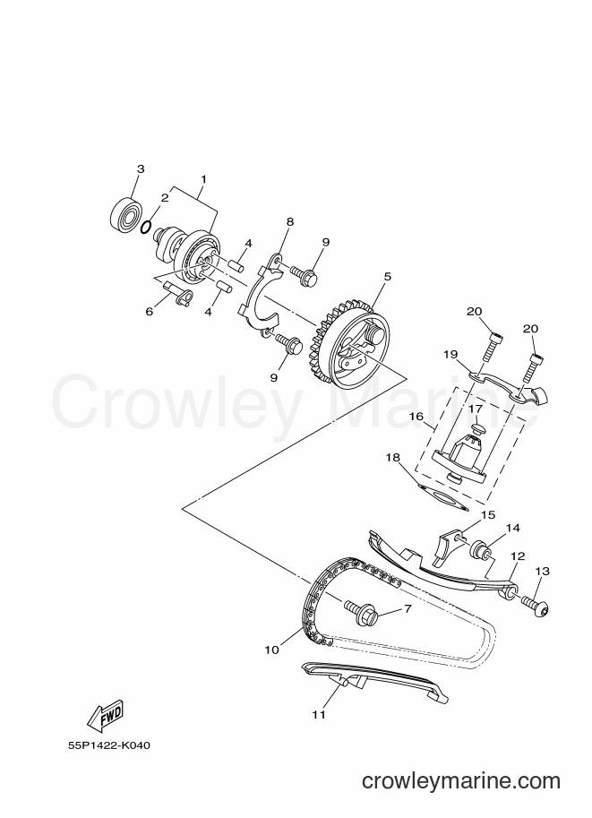 2013 Scooter T135HC - T135HC (55P4) [010] - CAMSHAFT & CHAIN