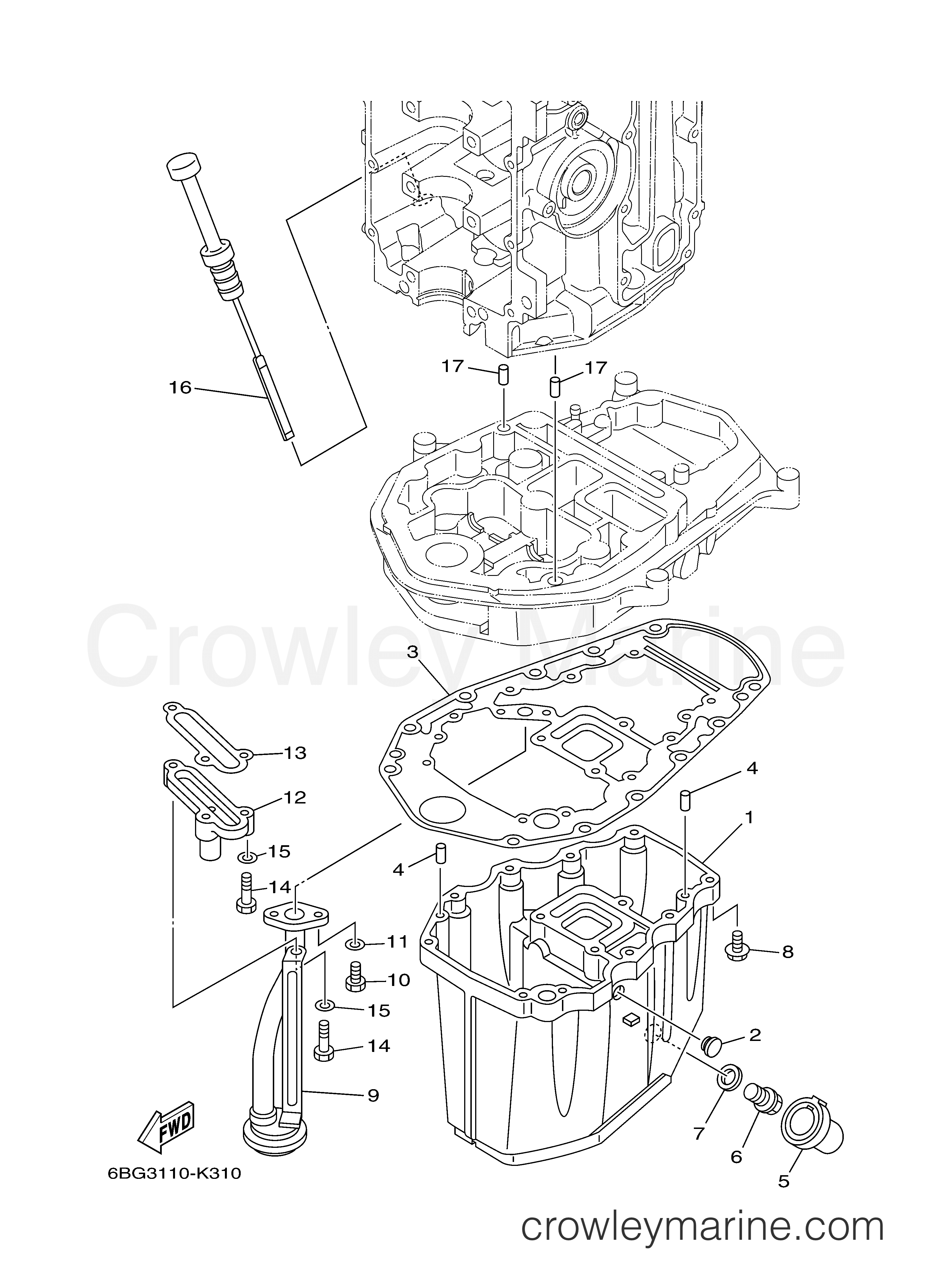 Yamaha Motors F40LA - OIL PAN