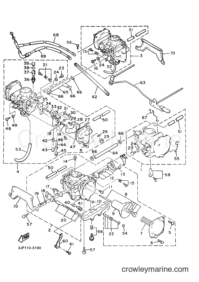Yamaha Motors VMX12 (3JPF) [010] - CARBURETOR