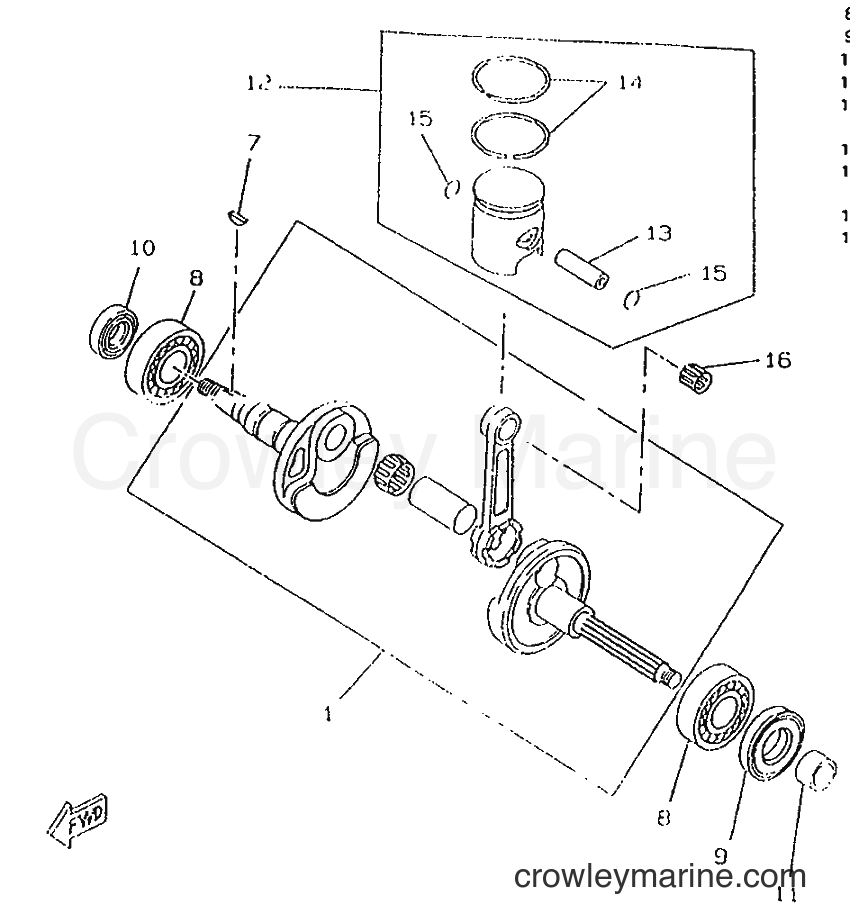 1996 Scooter CW50RSP - CW50RSP (4UR3) [999] - CRANKSHAFT & PISTON