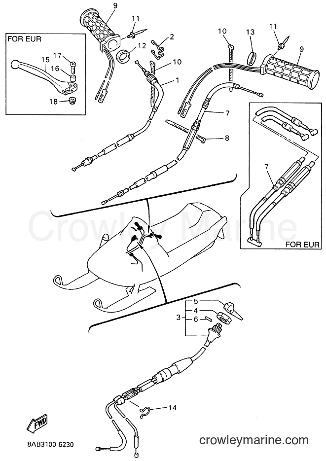 Yamaha Motors VX500 (8AB3) [010] - CONTROL CABLE