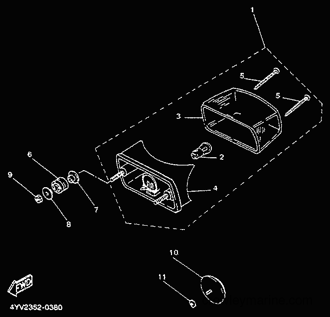 2000 Scooter TZR50 - TZR50 (4YV2) [000] - PILOTO TRASERO