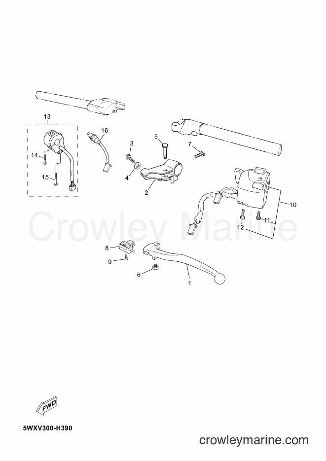 2009 Scooter TZR50 - TZR50 (5WXV) [010] - HANDLE SWITCH & LEVER