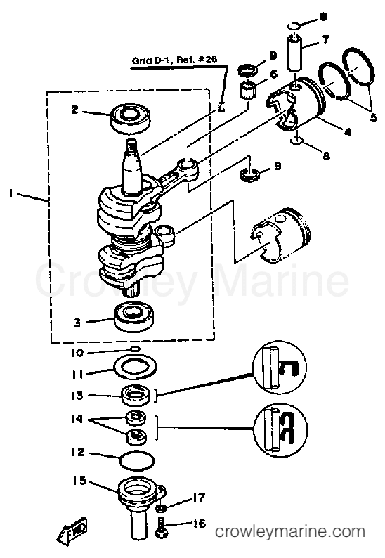 Yamaha Motors 30ELK - CRANKCASE PISTON