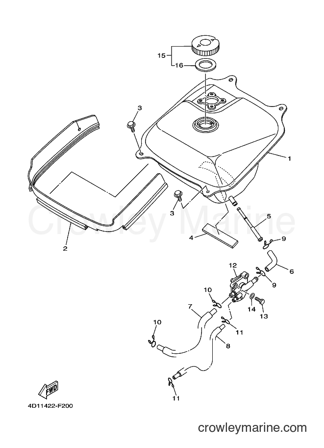 2008 Scooter AL115C - AL115C (14D2) [010] - FUEL TANK