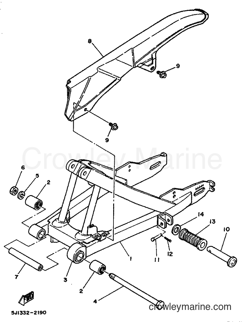 1992 Scooter DT50M - DT50M (4ET1) [999] - REAR ARM