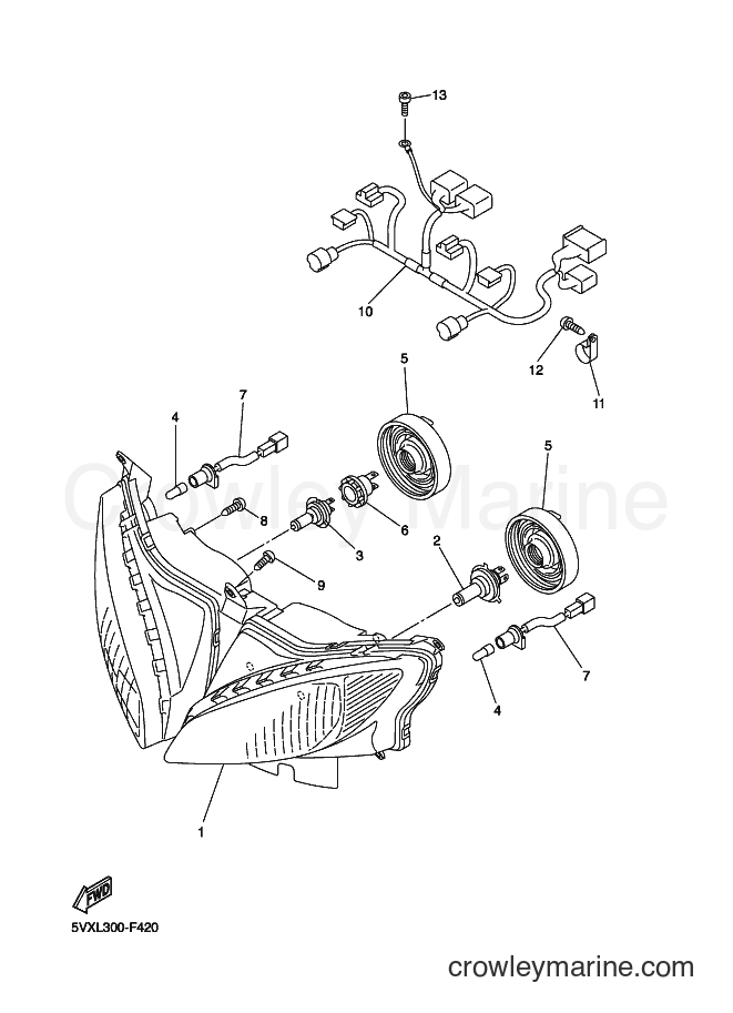2007 Street Bike FZ6-S - FZ6-S (5VXL) [040] - HEADLIGHT