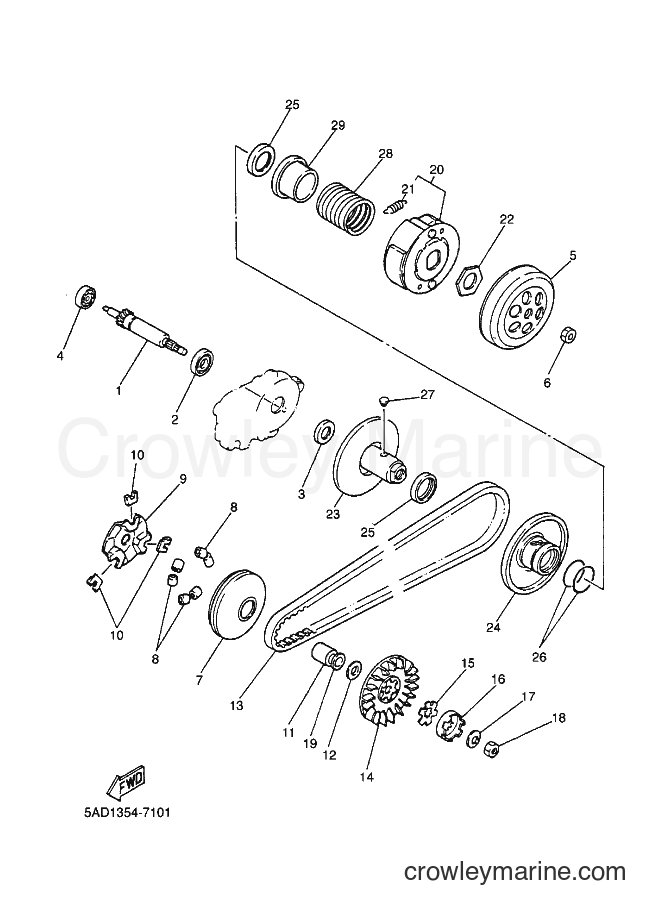 1999 Scooter YN50 - YN50 (5BV3) [010] - CLUTCH