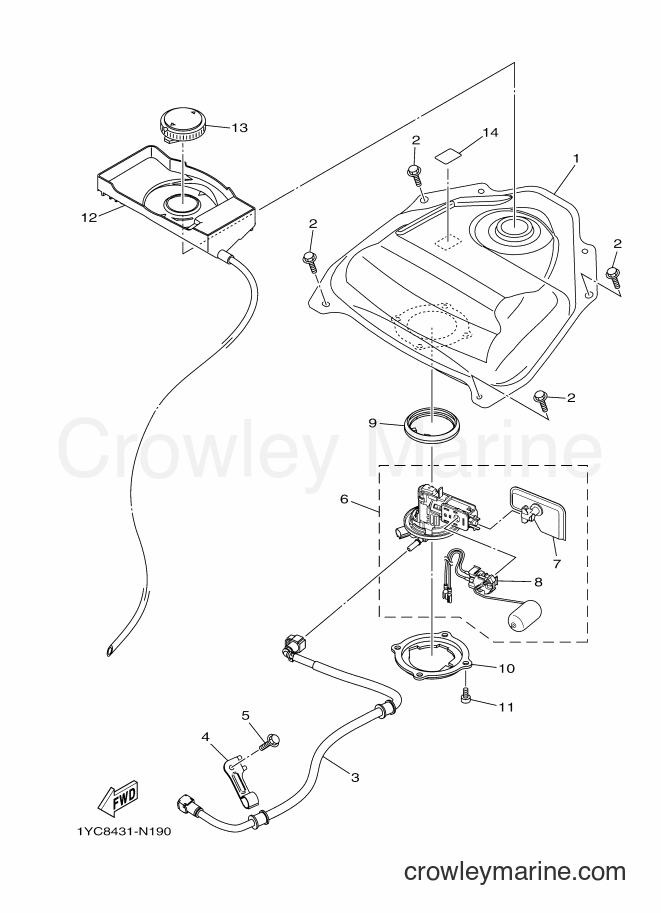 2014 Scooter AF115F - AF115F (1YC8) [010] - FUEL TANK