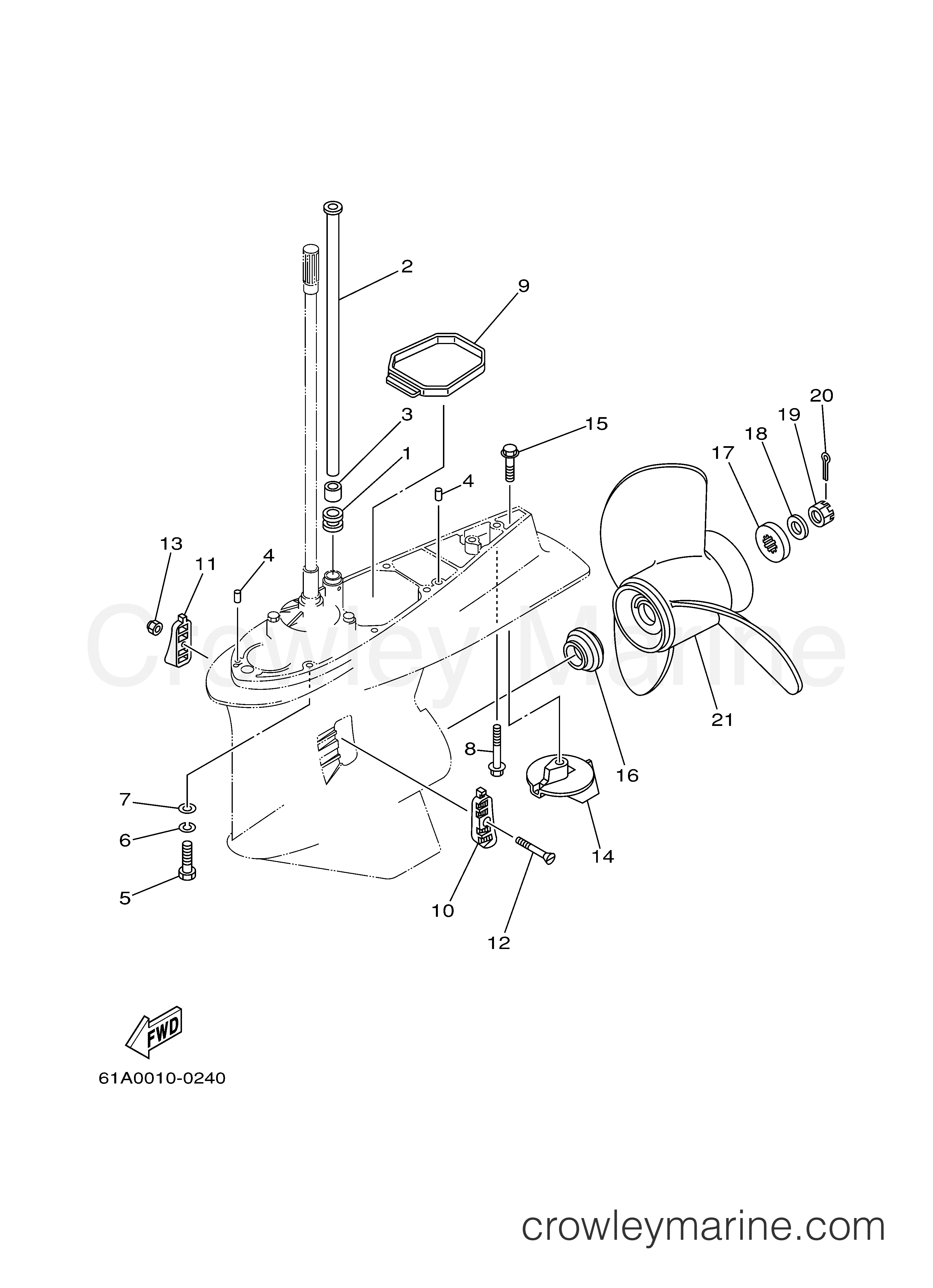 Yamaha Motors SX250TXRY - LOWER CASING DRIVE 2 SX