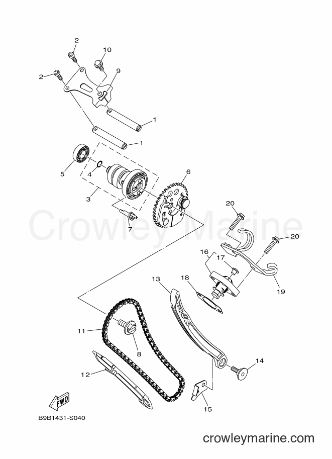 Yamaha Motors YZF155 (B9B2) [010] - CAMSHAFT & CHAIN
