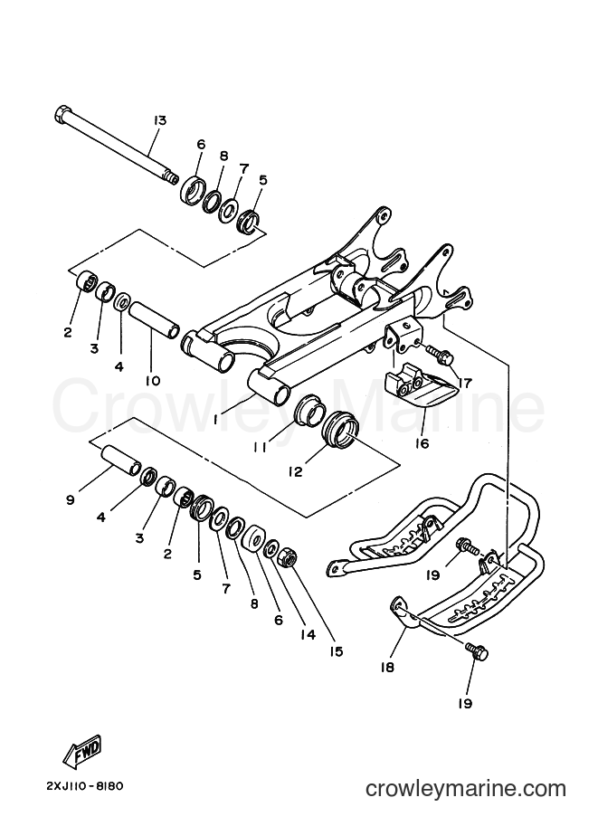 1996 ATV YF200S - YF200S (3JMM) [999] - REAR ARM