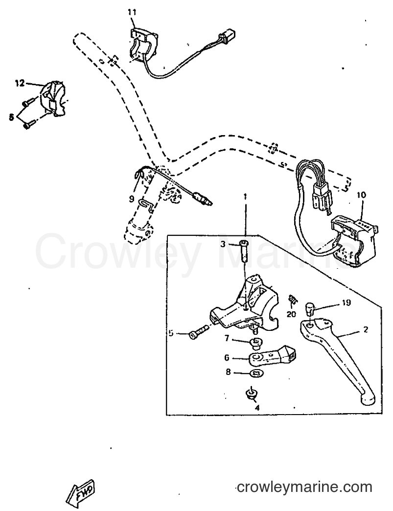 1998 Scooter CW50RS - CW50RS (4TDK) [010] - HANDLE SWITCH & LEVER