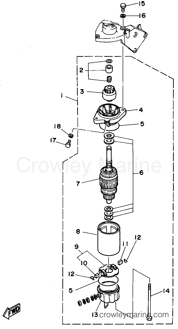 Yamaha Motors C25ELHS - STARTING MOTOR