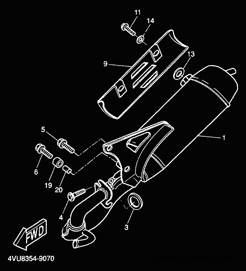 2000 Scooter CW50 - CW50 (5HG8) [010] - EXHAUST