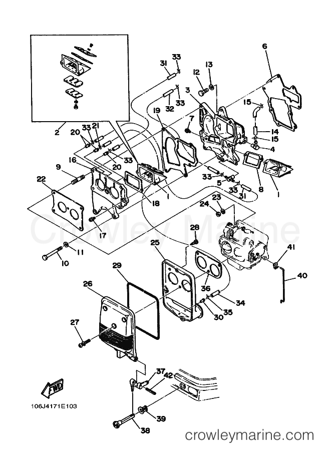 Yamaha Motors 40J (6J4) [010] - INTAKE