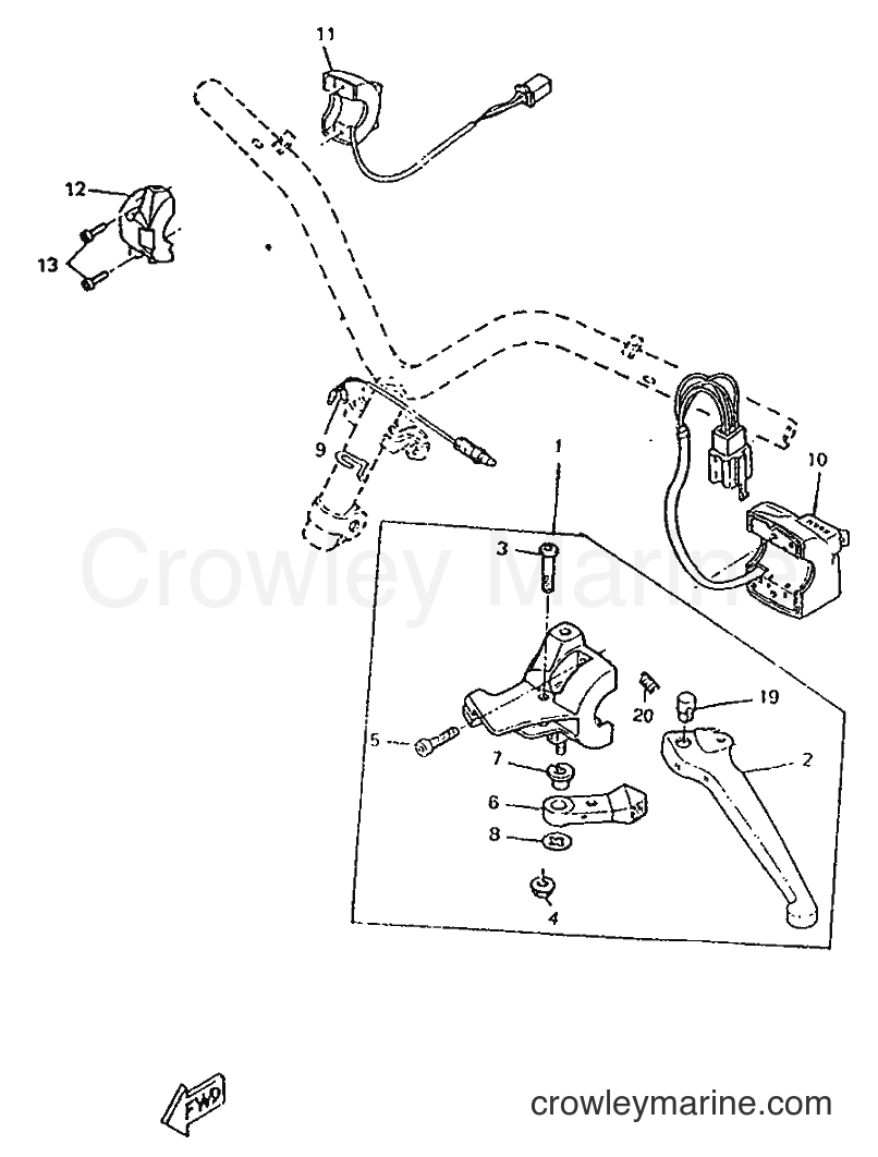 1996 Scooter CW50RSP - CW50RSP (4WS1) [999] - HANDLE SWITCH & LEVER