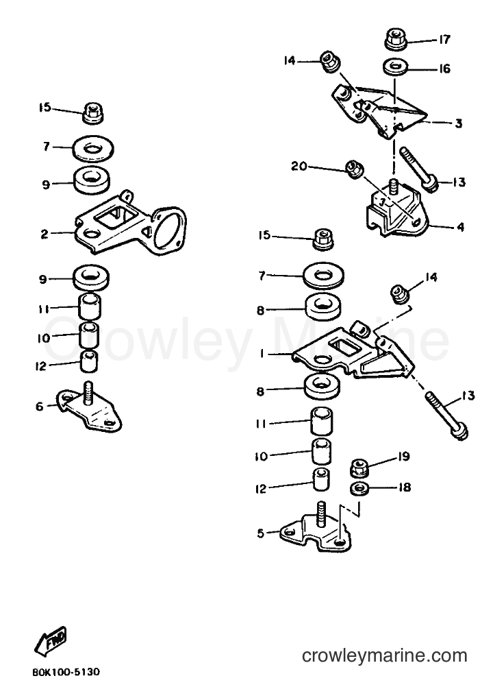 Yamaha Motors PZ480EN (86H1) [010] - ENGINE BRACKET