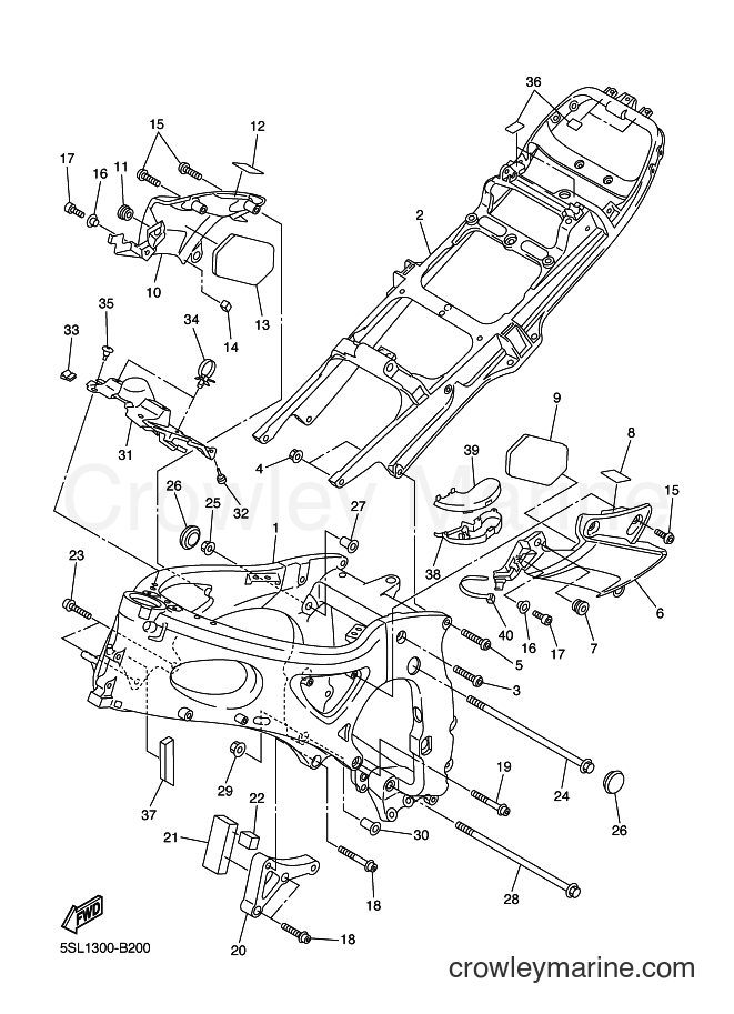 2003 Sport Bike YZF-R6 - YZF-R6 (5SL1) [070] - FRAME