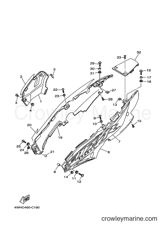 2004 Street Bike V110E - V110E (4WHD) [010] - SIDE COVER