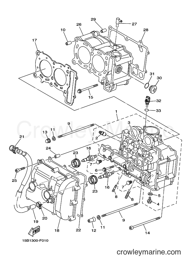 Yamaha Motors XP500 (15B1) [050] - CYLINDER