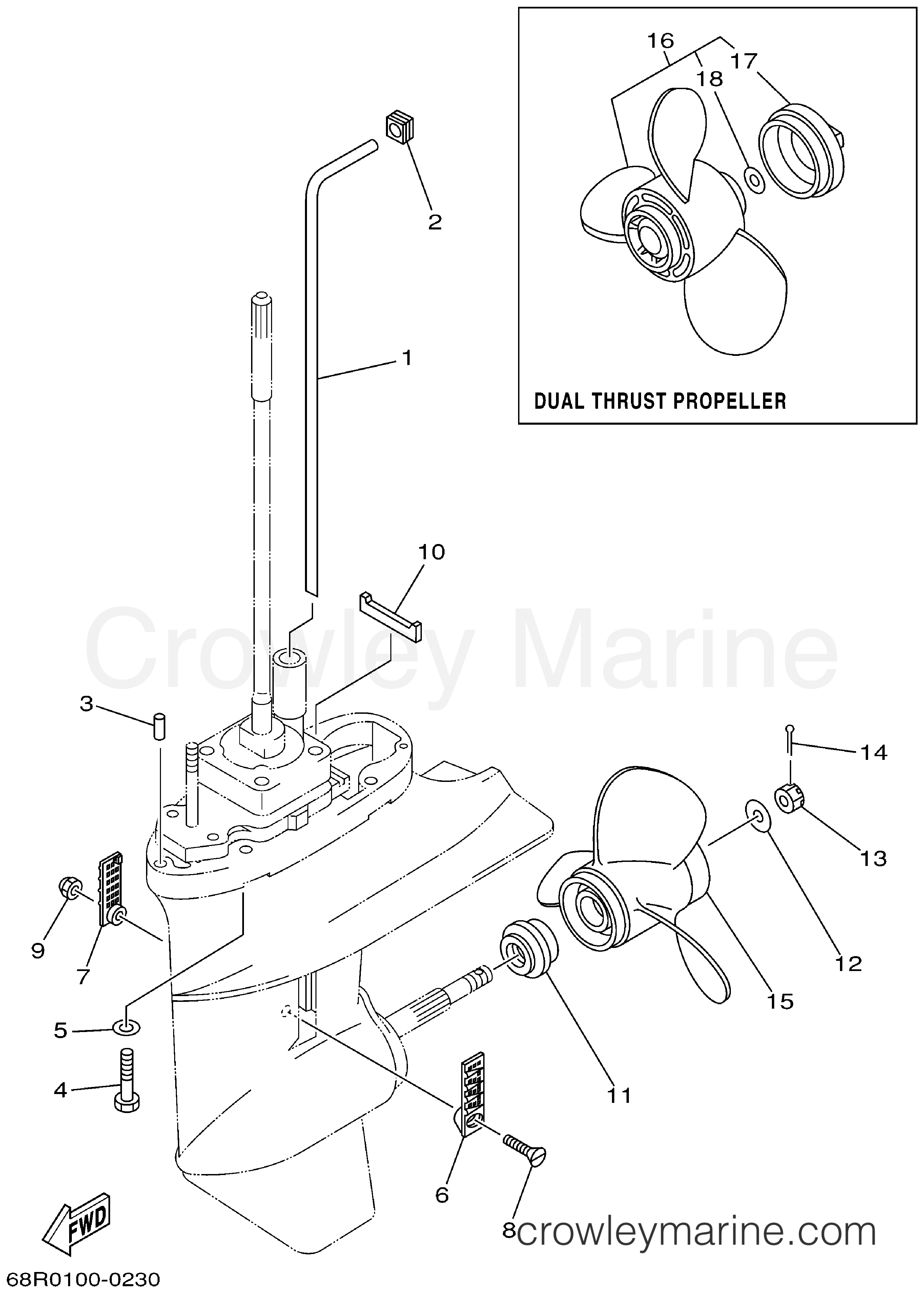 Yamaha Motors F8MLHA - LOWER CASING DRIVE 2